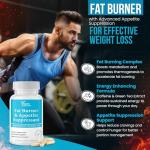 DR VITAMIN SOLUTIONS Fat Burner for Women & Men - Appetite Suppressant for Weight Loss - Pills with Chromium, Caffeine & Green Tea Extract - Metabolism Booster Thermogenic Weight Loss - 35 Capsules