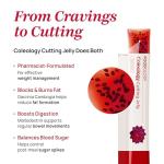 FOODOLOGY Coleology Cutting Stick Jelly – Supports Appetite Suppressant, Boost Metabolism & Control Cravings, Garcinia Cambogia HCA, Chia Seeds, Pomegranate Flavor Korean Supplement – 10 Sachets