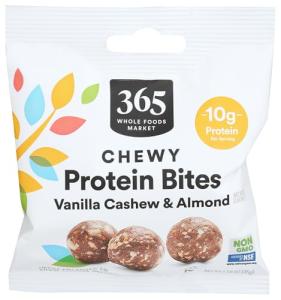 365 by Whole Foods Market, Chewy Protein Bites, Vanilla Cashew & Almond Flavor, Vegetarian,1.58 Ounce