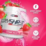 EHP Labs OxyShred Pre Workout Powder - Preworkout Powder with L Glutamine & Acetyl L Carnitine, Energy Boost Drink - Cosmic Blast, 60 Servings