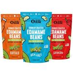 The Only Bean Crunchy Dry Roasted Edamame Beans (Variety Pack), Low Carb Keto Healthy Snacks For Adults and Kids, Fiber Protein Snacks, Diabetic Snacks, 4 oz (3 Pack)