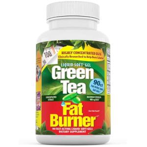 Applied Nutrition Green Tea Fat Burner - 90 Liquid Soft-Gels - Increases Calorie Burning & Supplies Powerful Antioxidants - 45 Total Servings