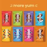 UNREAL Dark Chocolate Caramel Peanut Nougat Bars (1 Bag), 70% Organic Ingredients, Fair Trade, Non-GMO, No Corn Syrup, Sugar Alcohols, Soy, 3.4oz