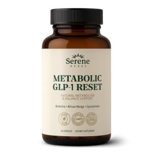Serene Herbs GLP-1 Supplement for Women & Men - Metabolic Reset, Hunger Support with Berberine, InnoSlim, Actiponin - Natural GLP1 Booster to Support Appetite, Gut & Digestion - Vegan - 60 Capsules