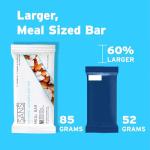 SANS Meal Replacement Protein Bar, Gluten Free, Healthy High Protein Snacks, High Fiber, No Sugar Added, Dairy Free, Soy Free, Variety Pack, 12 Bars