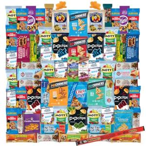 Foxy Fane 66-Count Holiday Gift Box - 66 Healthy Snacks & Treats - Perfect Variety Pack for Easter - Great for Family, Friends & Office