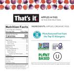 That's it. Mini Fruit Bars (Variety 35 Pack) No Sugar Added, Plant-Based, Vegan & Gluten Free, Breakfast Bar, Paleo, for Children & Adults, Non GMO, Fiber (7 Blueberry, 7 Cherry, 7 Fig, 7 Mango, 7 Strawberry)