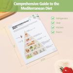 12 Pcs Mediterranean Diet Food List, Mediterranean Meal Plan Chart, Grocery List Health Food Guide for Daily Diet Plan, Mediterranean Food Plan