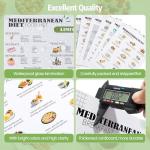 12 Pcs Mediterranean Diet Food List, Mediterranean Meal Plan Chart, Grocery List Health Food Guide for Daily Diet Plan, Mediterranean Food Plan