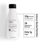 Soylent Original Meal Replacement Shake, Ready-to-Drink Plant Based Protein Drink, Contains 20g Complete Vegan Protein and 1g Sugar, 14oz, 12 Pack