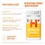 Habit Metabolism Supplement (60 Capsules) - Supports Digestive Health & Metabolism, Vitamin B12, Selenium, Chromium, Apple Cider Vinegar, Vegan, Non-GMO (1 Pack)