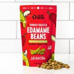 The Only Bean Crunchy Roasted Edamame Snack (Sriracha), High Protein Snacks (13g) Healthy Protein Chips, Keto Friendly Food (2g Net), Plant-Based Vegan Snacks, Office Snacks, Spicy Snack, 4oz (3 Pack)