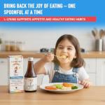 HealthBest Kidbest Appetite Booster for Kids 3-13 Yrs with L-Lysine & B Vitamins Syrup, Helps Healthy Weight Gain, Pineapple Flavor, Increases Hunger, Appetite Stimulant, 200ml