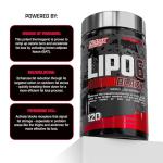 Nutrex Lipo-6 Black Max Strength Fat Burner - Fast Acting Energy, Weight Loss Diet Pills – Appetite Suppressant, Metabolism Booster - 120 Capsules