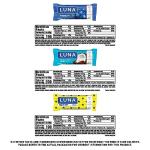 LUNA Bar - Variety Pack - 6 Flavors - Snack Bars - Non-GMO - Gluten-Free Protein Bars - Made with Organic Oats (12 Pack)