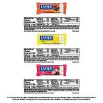 LUNA Bar - Variety Pack - 6 Flavors - Snack Bars - Non-GMO - Gluten-Free Protein Bars - Made with Organic Oats (12 Pack)