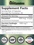 tnvitamins Garcinia Cambogia Extract Capsules (1000 MG x 60 Pills) with Chromium | Weight Loss Pills for Women & Men* | Appetite Suppressant for Weight Loss