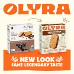 Olyra Dark Chocolate Sandwich Breakfast Biscuits, Healthy Snacks for Kids and Adults, Low Sugar, High Fiber Cookies, Organic Kids Snacks, with Ancient Greek Grains, USDA Certified Organic, Non GMO, 12 Packs