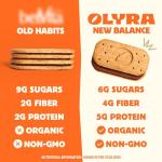 Olyra Dark Chocolate Sandwich Breakfast Biscuits, Healthy Snacks for Kids and Adults, Low Sugar, High Fiber Cookies, Organic Kids Snacks, with Ancient Greek Grains, USDA Certified Organic, Non GMO, 12 Packs