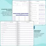 Clever Fox Fitness & Food Journal – Nutrition & Workout Planner for Women & Men – Diet & Gym Exercise Log Book with Calendars, Diet & Training Trackers - Undated, A5 Size, Hardcover (Aquamarine)