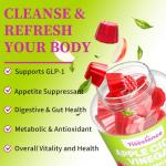 Appetite Suppressant Supplement| Supports GLP-1 Function| Apple Cider Vinegar Gummies with Green Tea Extract, Probiotic for Fat Burner, Detox Cleanse, Metabolism, Energy & Digestive Health,120 Gummies