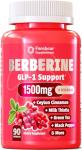 Berberine 1500mg GLP-1 Weight Loss Supplement Pills for Women & Men - Appetite Suppressant with Ceylon Cinnamon, Milk Thistle, Chromium Picolinate, Green Tea & Alpha Lipoic Acid - 90 Veggie Capsules