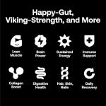 Happy Viking Triple Chocolate Protein + Superfoods Powder, Created by Venus Williams, 20G Protein, Low Carb, Keto, Vegan, Gluten-Free, Non-GMO, Complete Meal Replacement, 1 Canister (24 oz.)