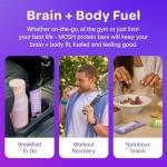 MOSH Variety Pack Keto Protein Bars, High Fiber, Low Carb, Gluten Free, High Protein, Brain Healthy Snack with Ashwagandha, Lion's Mane, 6 Count