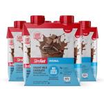 SlimFast Meal Replacement Shake, Original Creamy Milk Chocolate, No Added Sugar, Meal Replacement Shakes, 10g Ready to Drink Protein, 5g Fiber, 25 Vitamins and Minerals, 11 Fl. Oz, 12 Count