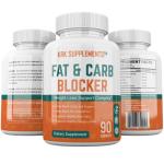 KRK SUPPLEMENTS 3 Bottles Fat and Carb Blocker with Phaseolus Vulgaris (White Kidney Bean Extract) Chitosan Extreme Diet Pills Weight Loss 270 Total Capsules