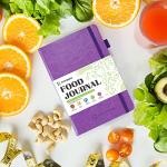 EPEWIZD Food Journal for Weight Loss, Meal Planner & Daily Food Wellness Diary to Count Calories Nutrient Intake,Weight Loss Journal to Track Health(A5 size)-Purple