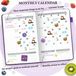 EPEWIZD Food Journal for Weight Loss, Meal Planner & Daily Food Wellness Diary to Count Calories Nutrient Intake,Weight Loss Journal to Track Health(A5 size)-Purple