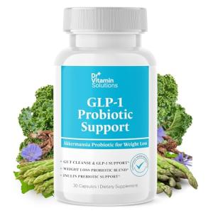 GLP-1 Probiotic Support Appetite Suppressant – Akkermansia muciniphila & Bifidobacterium infantis – Inulin Prebiotic Fiber – Gut Cleanse, Craving & Weight-Loss Support – 30 Caps