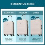 Westridge Hardshell Luggage Set - 3 Piece Set - 20" Carry-On, 24” & 28” Checked Luggage Set with 360° Spinner Wheels - Expandable Suitcases for Extended Travel - Durable ABS Shell - Light Pink