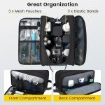 Vorspack Large Travel Toiletry Bag - Water Resistant Toiletry Bag for Men Dopp Kit for Bathroom Toiletries Accessories Gifts - Black