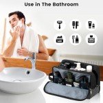 Vorspack Large Travel Toiletry Bag - Water Resistant Toiletry Bag for Men Dopp Kit for Bathroom Toiletries Accessories Gifts - Black