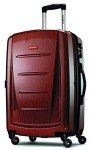 Samsonite Winfield 2 Hardside Expandable Luggage with Spinner Wheels, Burgundy, Checked-Medium 24-Inch