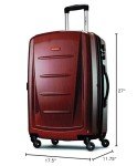 Samsonite Winfield 2 Hardside Expandable Luggage with Spinner Wheels, Burgundy, Checked-Medium 24-Inch
