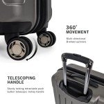 Kenneth Cole REACTION Renegade Luggage Expandable 8-Wheel Spinner Lightweight Hardside Suitcase, Silver, 20-Inch Carry On