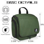 Goloni 10-Compartment Hanging Travel Toiletry Bag for Men & Women - Large Makeup & Toiletries Organizer with Smooth Zippers,XXL Swivel Metal Hook - Perfect for Travel, Camping, and Daily Use