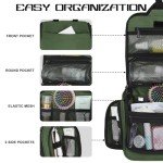 Goloni 10-Compartment Hanging Travel Toiletry Bag for Men & Women - Large Makeup & Toiletries Organizer with Smooth Zippers,XXL Swivel Metal Hook - Perfect for Travel, Camping, and Daily Use