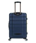 Rockland Melbourne Hardside Expandable Luggage with Spinner Wheels, Navy, Checked Large 28"
