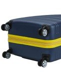 Rockland Melbourne Hardside Expandable Luggage with Spinner Wheels, Navy, Checked Large 28"