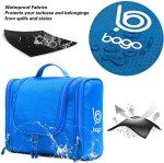 bago Travel Toiletry Bag for Women and Men - Large Waterproof Hanging Large Toiletry Bag for Bathroom and Travel Bag for Toiletries Organizer -Makeup Bag (Blue)