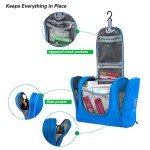 bago Travel Toiletry Bag for Women and Men - Large Waterproof Hanging Large Toiletry Bag for Bathroom and Travel Bag for Toiletries Organizer -Makeup Bag (Blue)