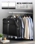 MATEIN Mens Garment Bags for travel, Large Travel Suit Bag Up to 7 Suits with Strap, Wrinkle Free Carry On Garments Bag for Hanging Clothes, Business Suitcase Luggage Bag Fit 17.3 Inch Laptop, Black