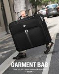 MATEIN Mens Garment Bags for travel, Large Travel Suit Bag Up to 7 Suits with Strap, Wrinkle Free Carry On Garments Bag for Hanging Clothes, Business Suitcase Luggage Bag Fit 17.3 Inch Laptop, Black