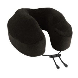 Cabeau Neck Pillow for Airplane Travel – Evolution Classic – Memory Foam U Shaped Design – Supportive for Sleeping with Adjustable Support Clasp (Midnight Black)