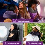 Cabeau Neck Pillow for Airplane Travel – Evolution Classic – Memory Foam U Shaped Design – Supportive for Sleeping with Adjustable Support Clasp (Midnight Black)