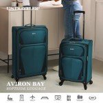 U.S. Traveler Aviron Bay Expandable Softside Luggage with Spinner Wheels, Black, Carry-on 23-Inch